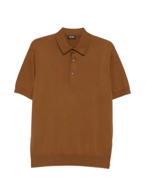 Zegna short-sleeve knitted polo shirt