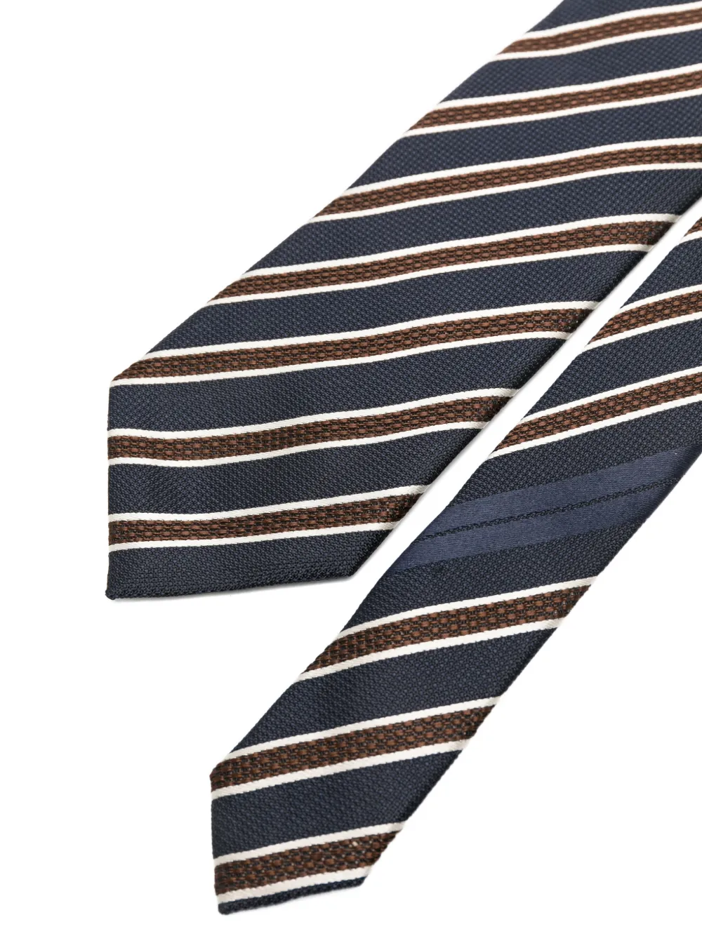 Zegna Gestreepte stropdas Blauw
