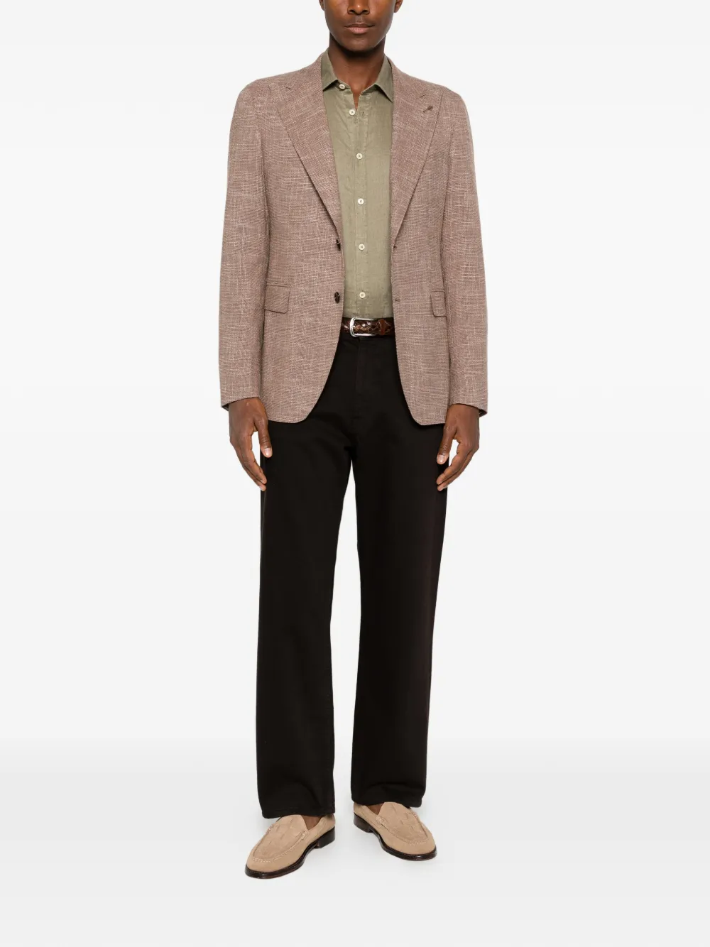 Tagliatore Blazer met puntige revers Bruin