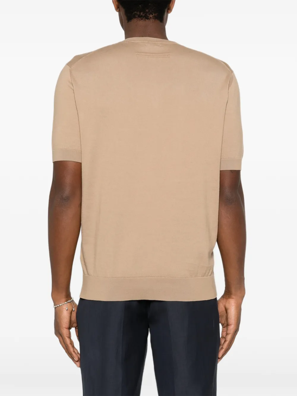Zegna Fijngebreid T-shirt Beige