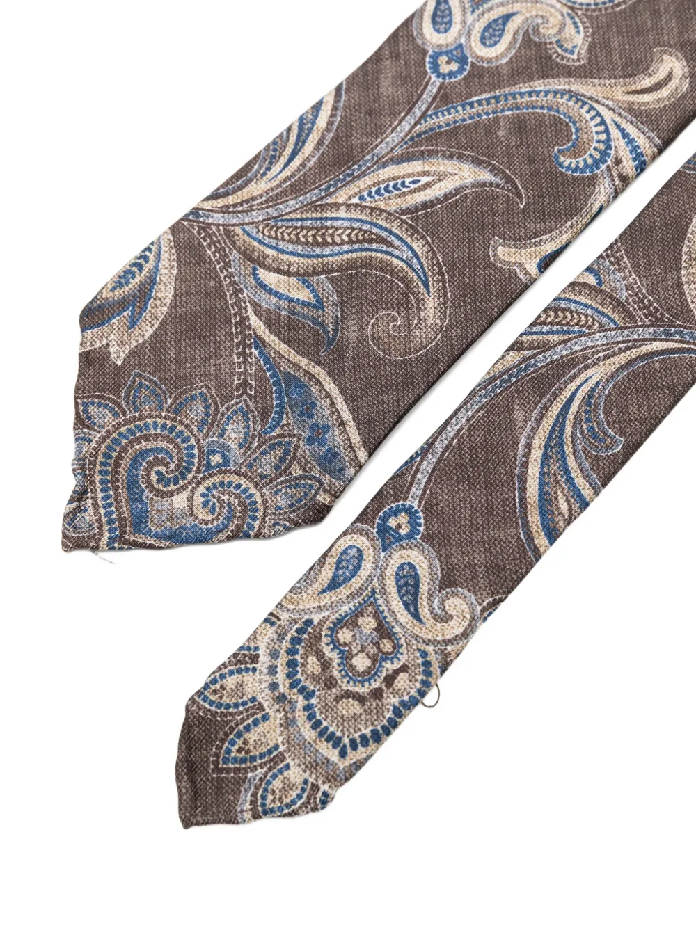 Dell'oglio Martin stropdas met paisley-print Bruin