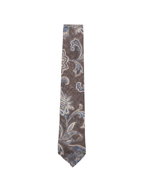 Dell'oglio Martin paisley-pattern slub tie