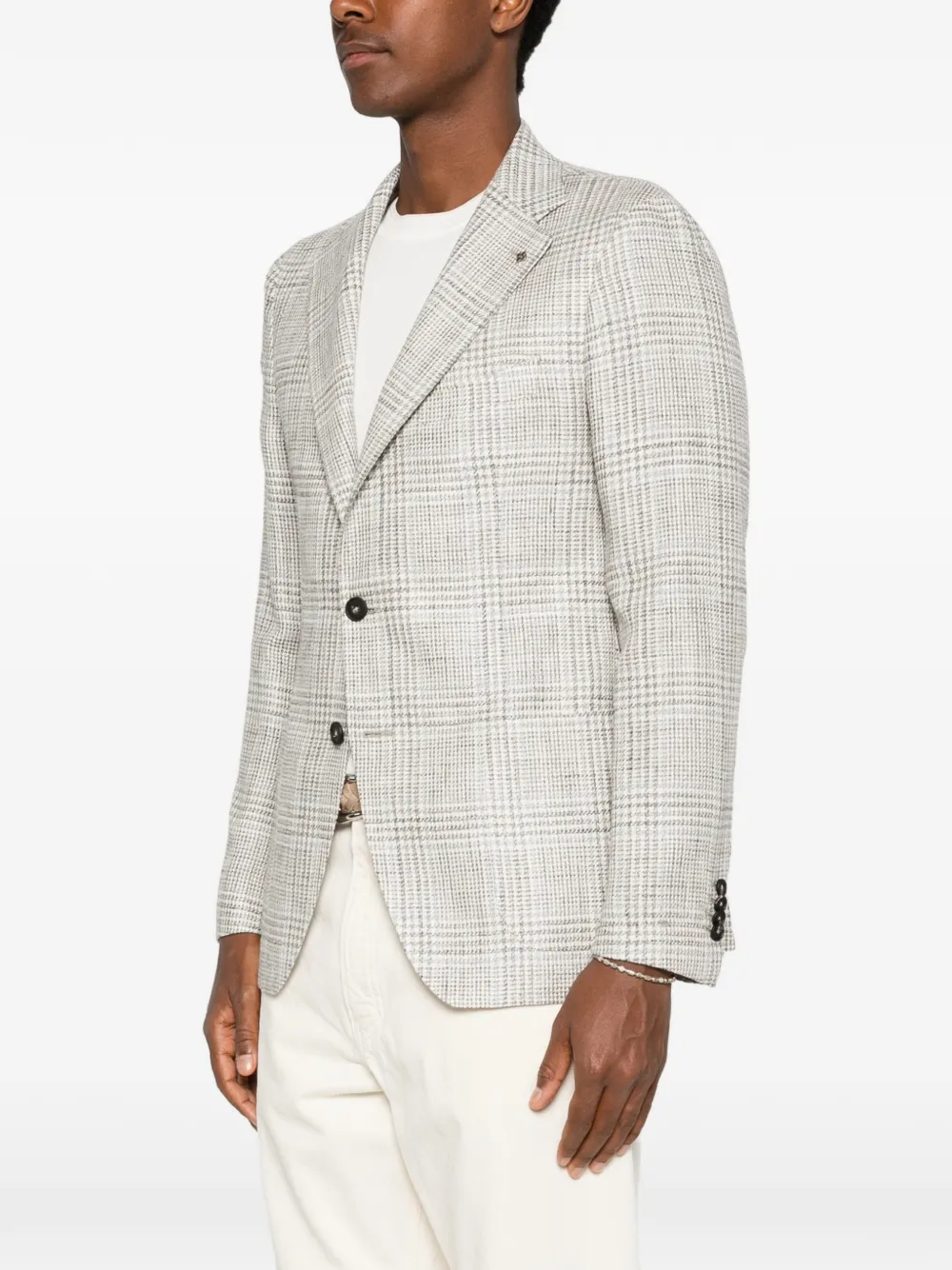Tagliatore Geruite blazer Beige