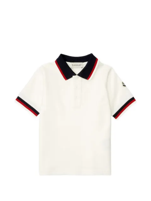 Moncler Enfant striped collar polo