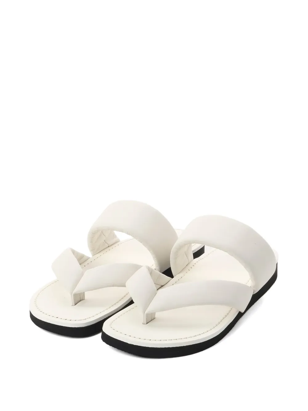 Yohji Yamamoto padded strap sandals Wit