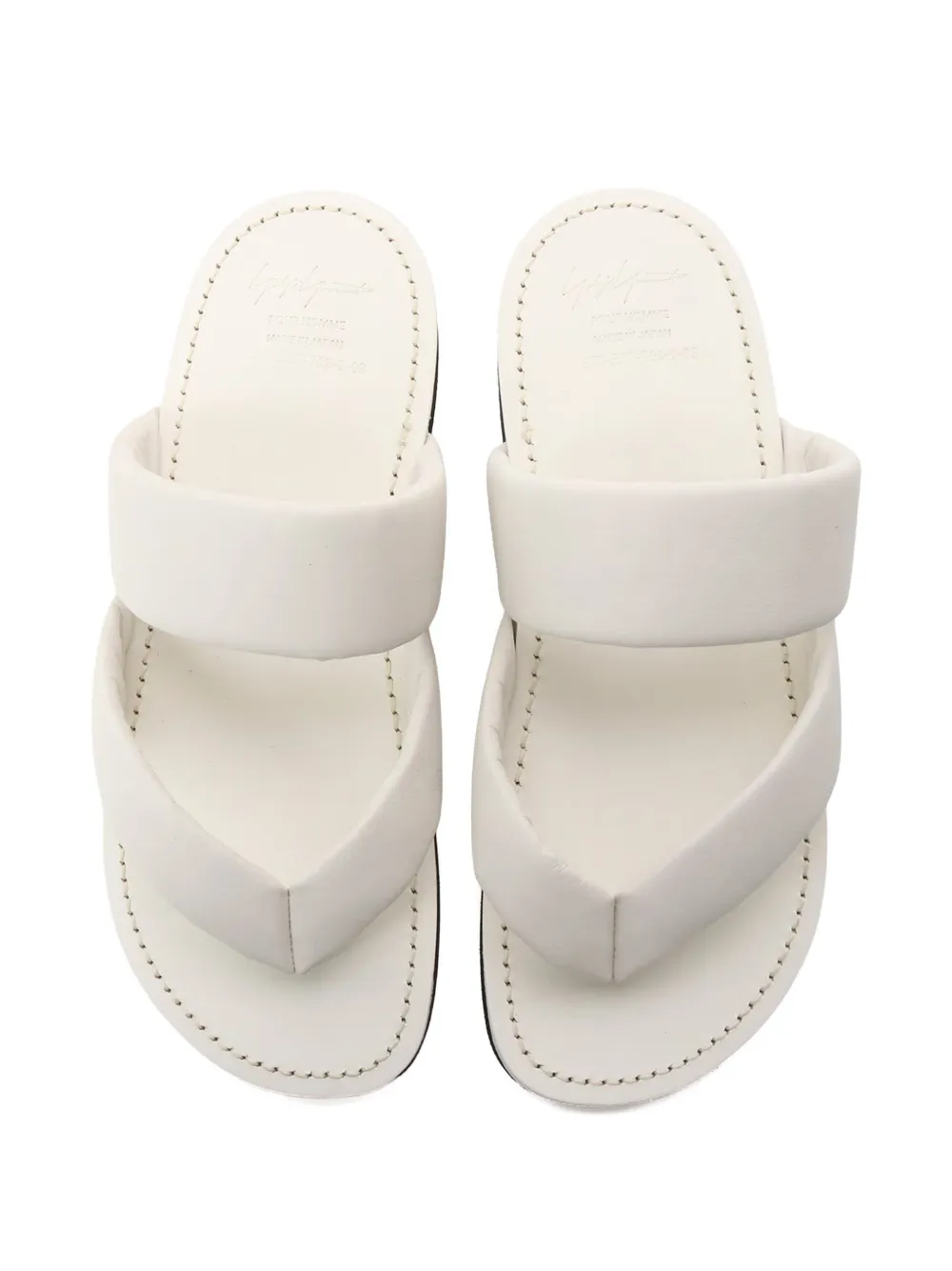 Yohji Yamamoto padded strap sandals Wit