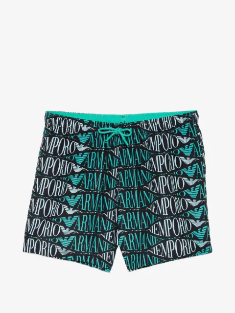 Emporio Armani logo-print drawstring swim shorts