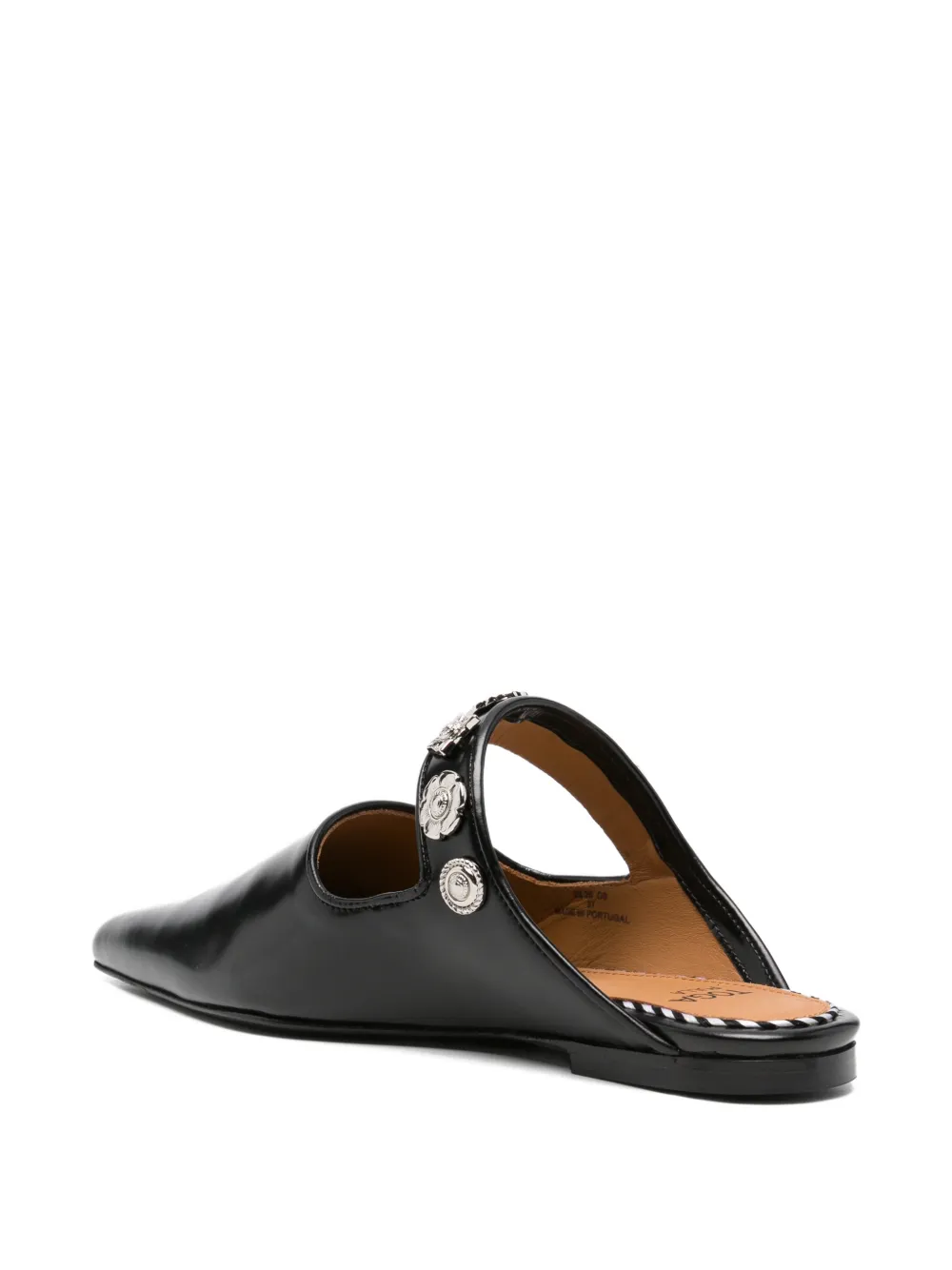 Toga Pulla leather mules Zwart