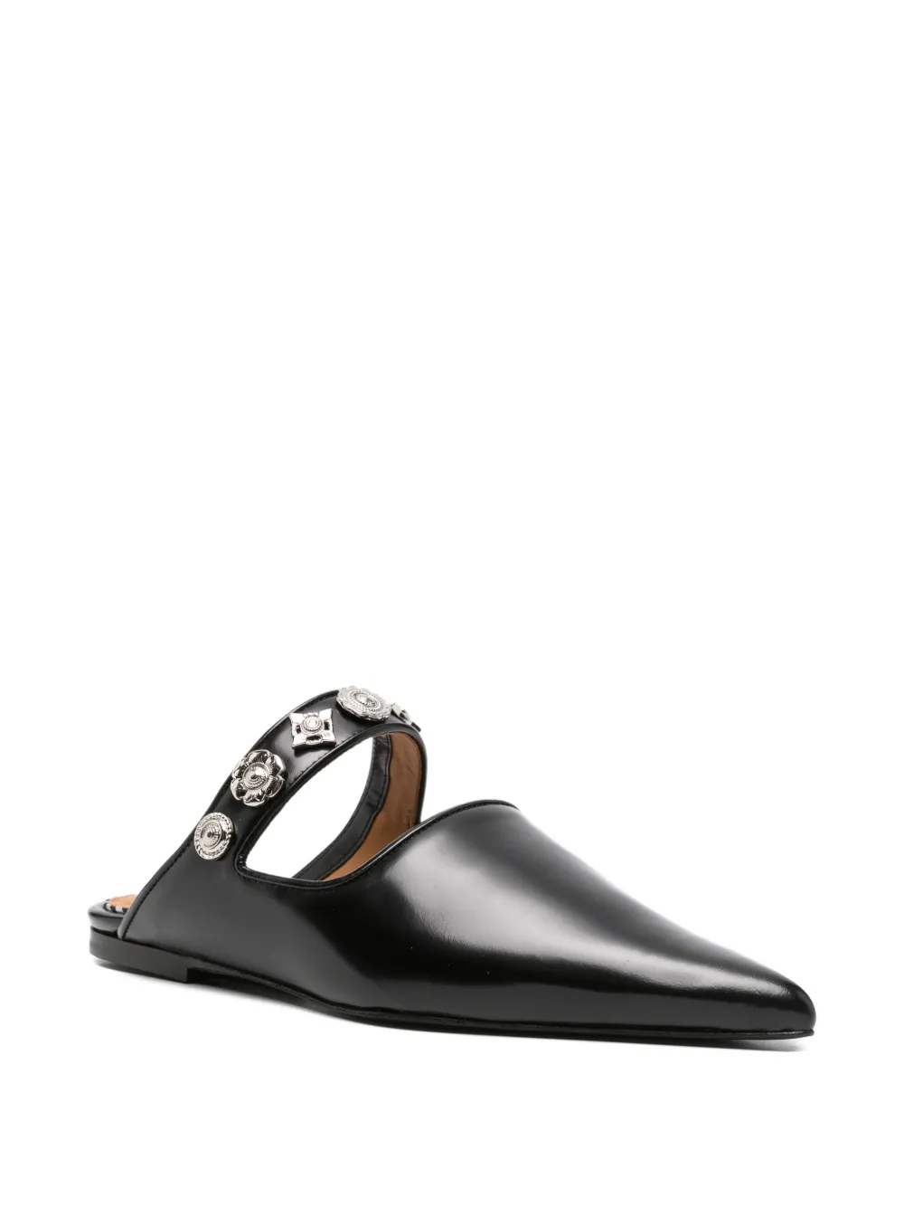 Toga Pulla leather mules Zwart