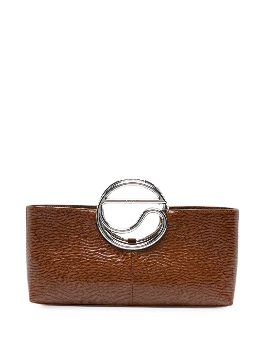 Coperni Clutch con effetto lucertola - Marrone