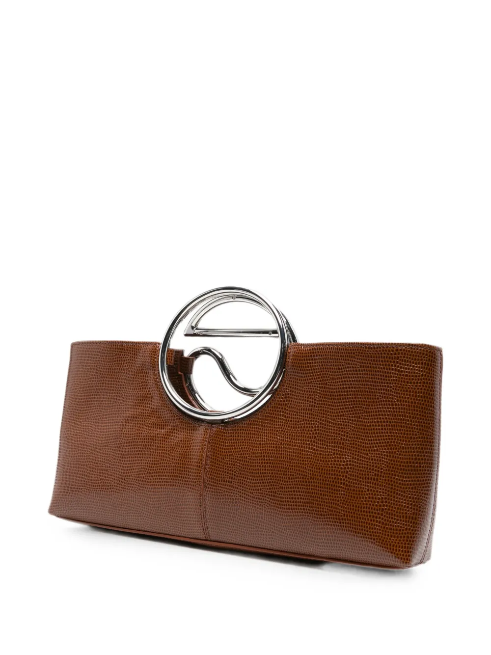 Coperni Clutch met hagedissen-effect Bruin
