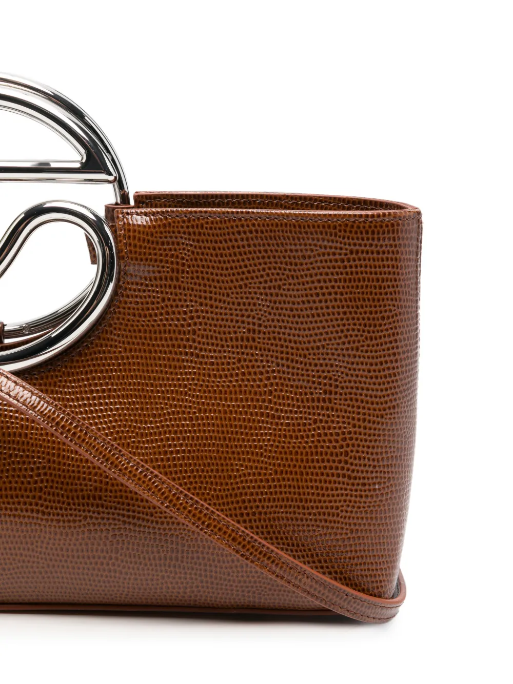 Coperni Clutch met hagedissen-effect Bruin