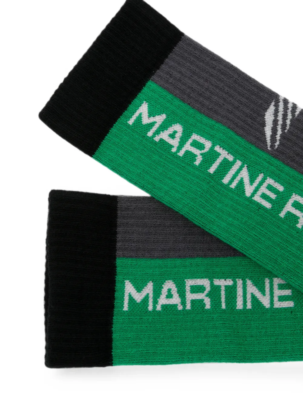 Martine Rose Twee paar sokken met logo Grijs
