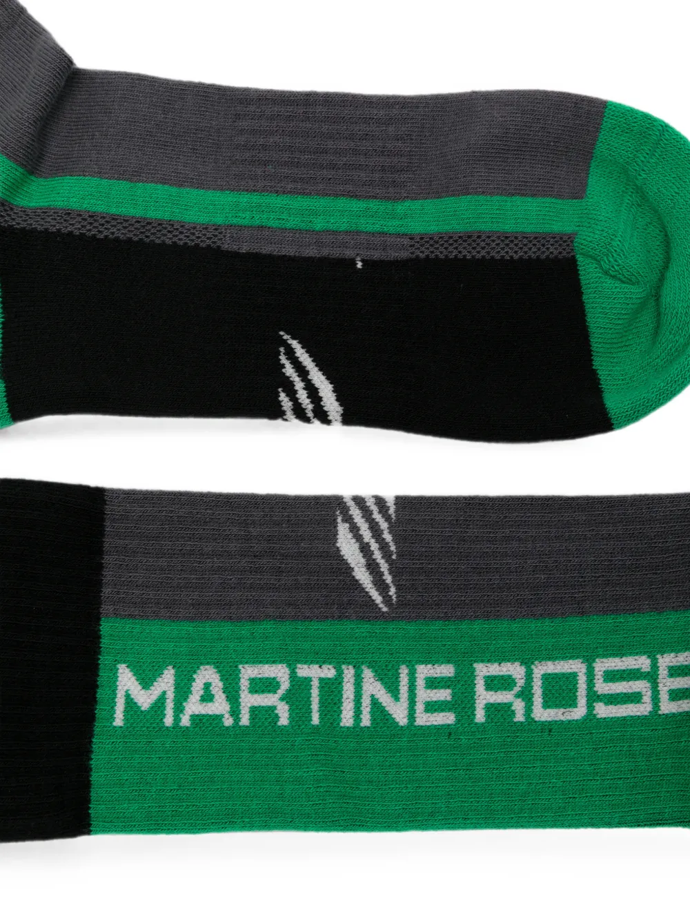 Martine Rose Twee paar sokken met logo Grijs