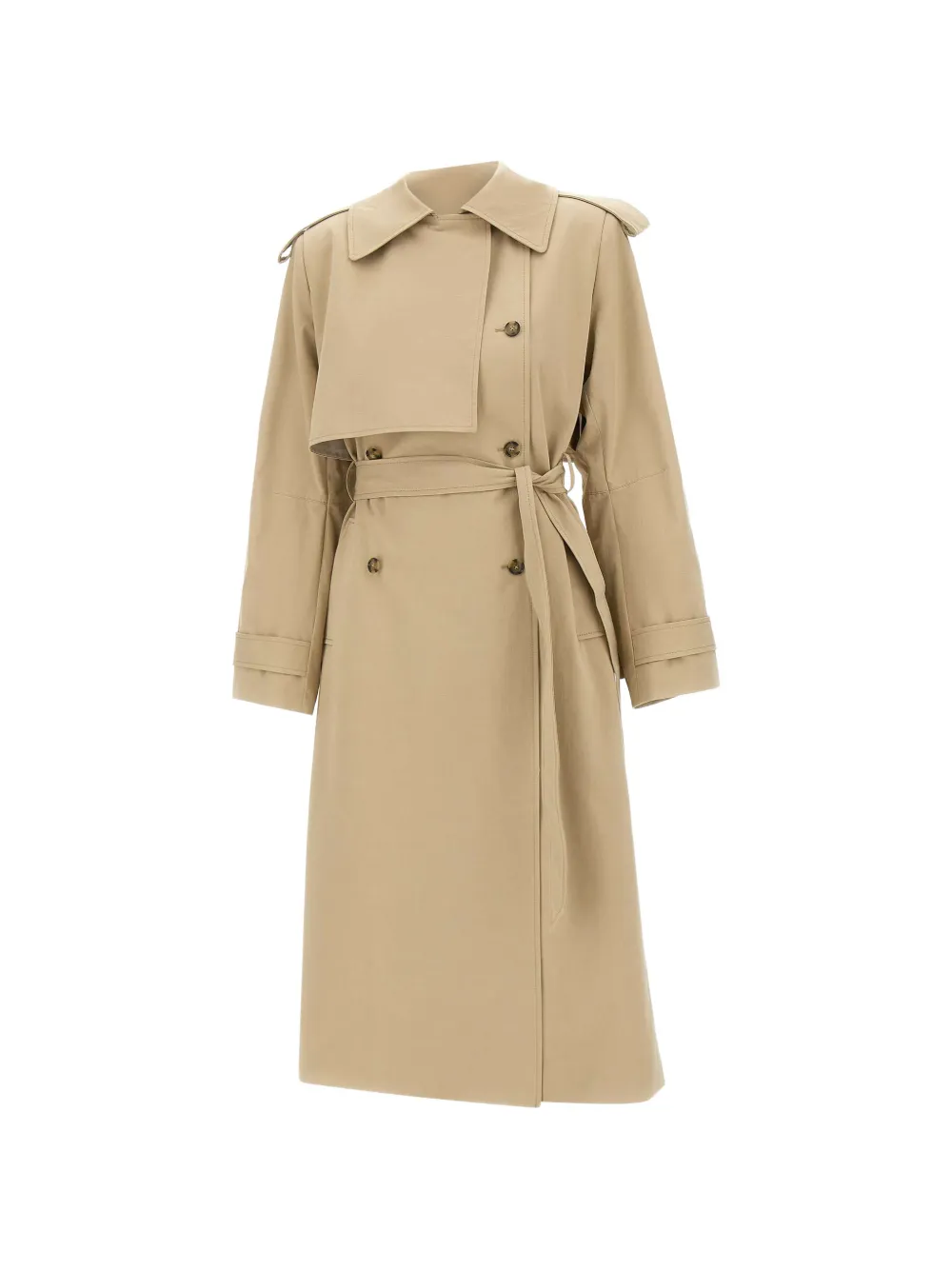 HERSKIND Fernandes double-breasted belted coat - Nude