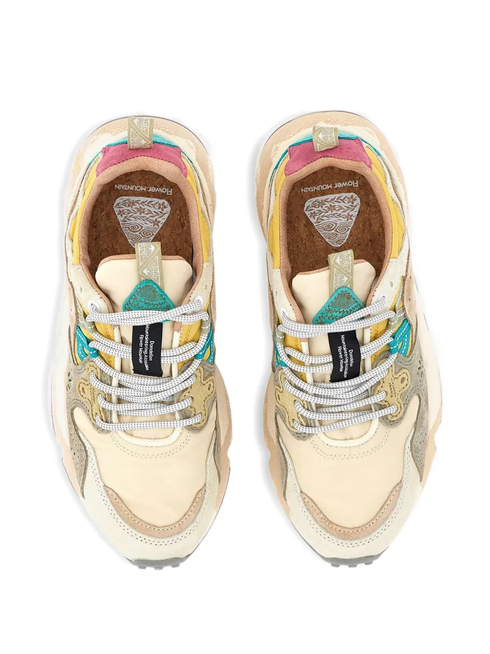 FLOWER MOUNTAIN Yamano 3 lace-up sneakers Beige