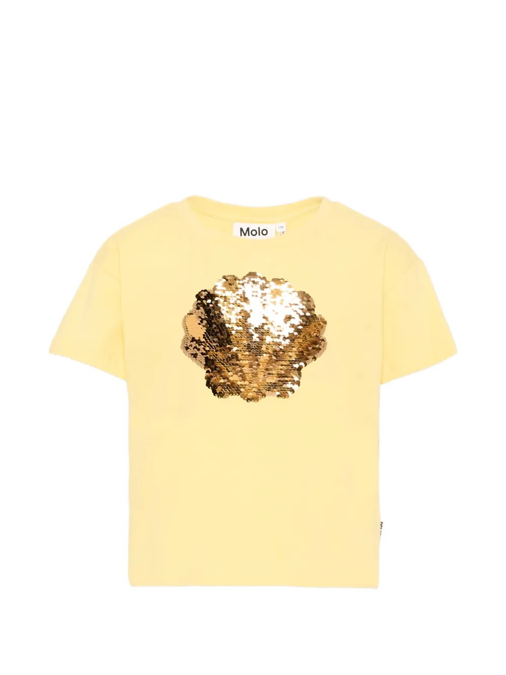 Molo Shell T-shirt met pailletten Geel