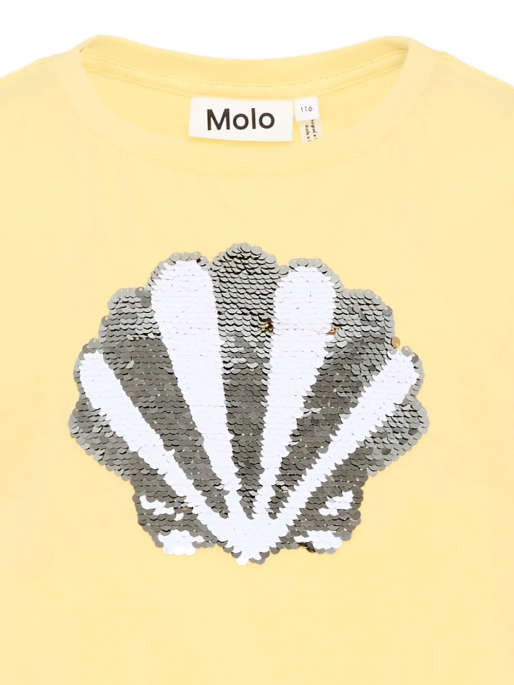 Molo Shell T-shirt met pailletten Geel