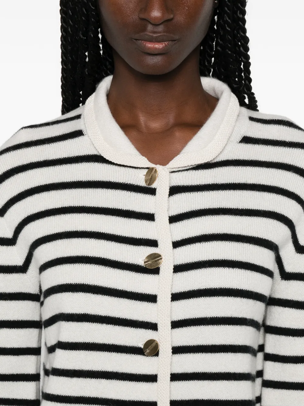 Forte Gestreept vest Beige