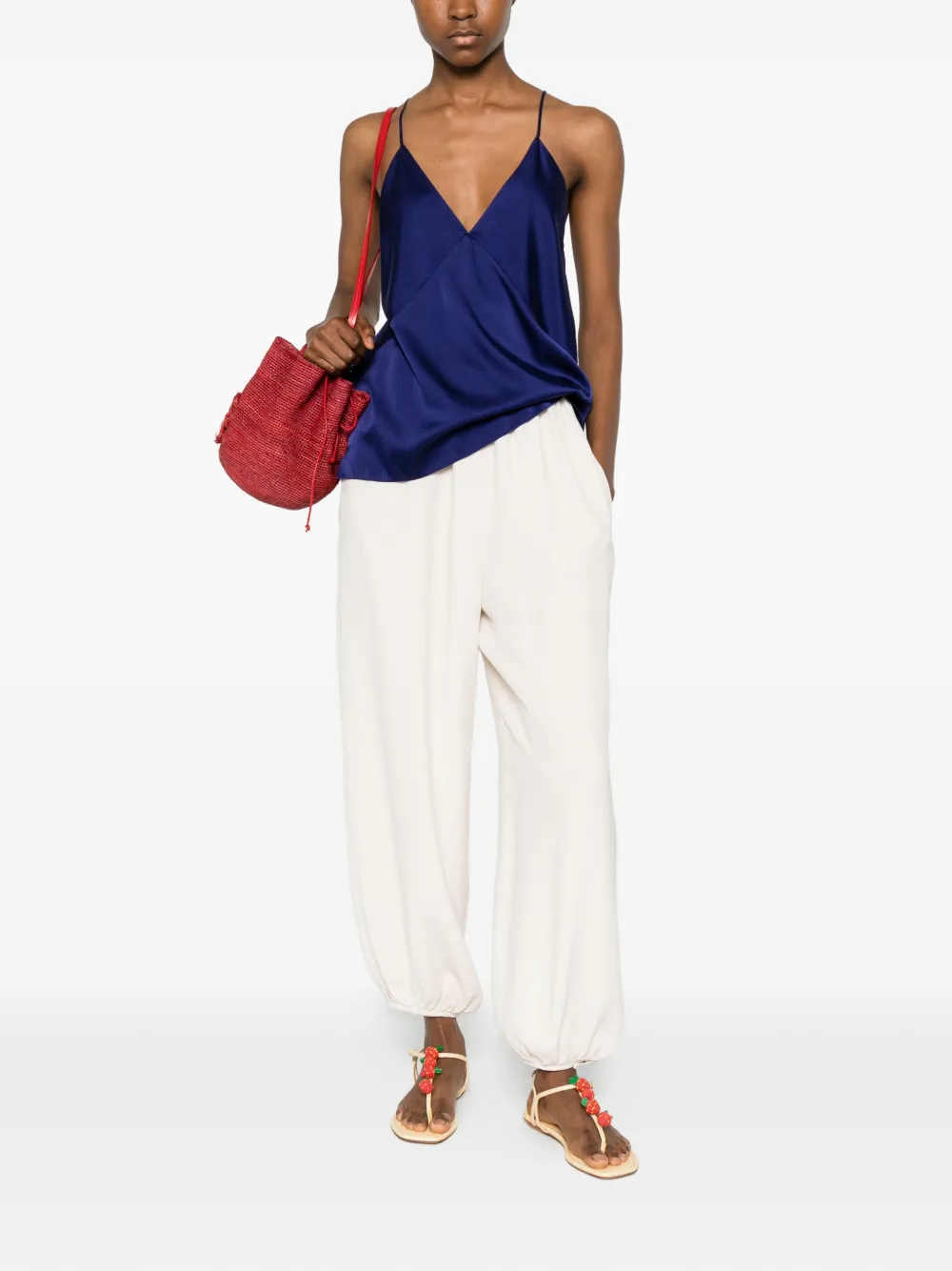 Forte Top met V-hals Blauw