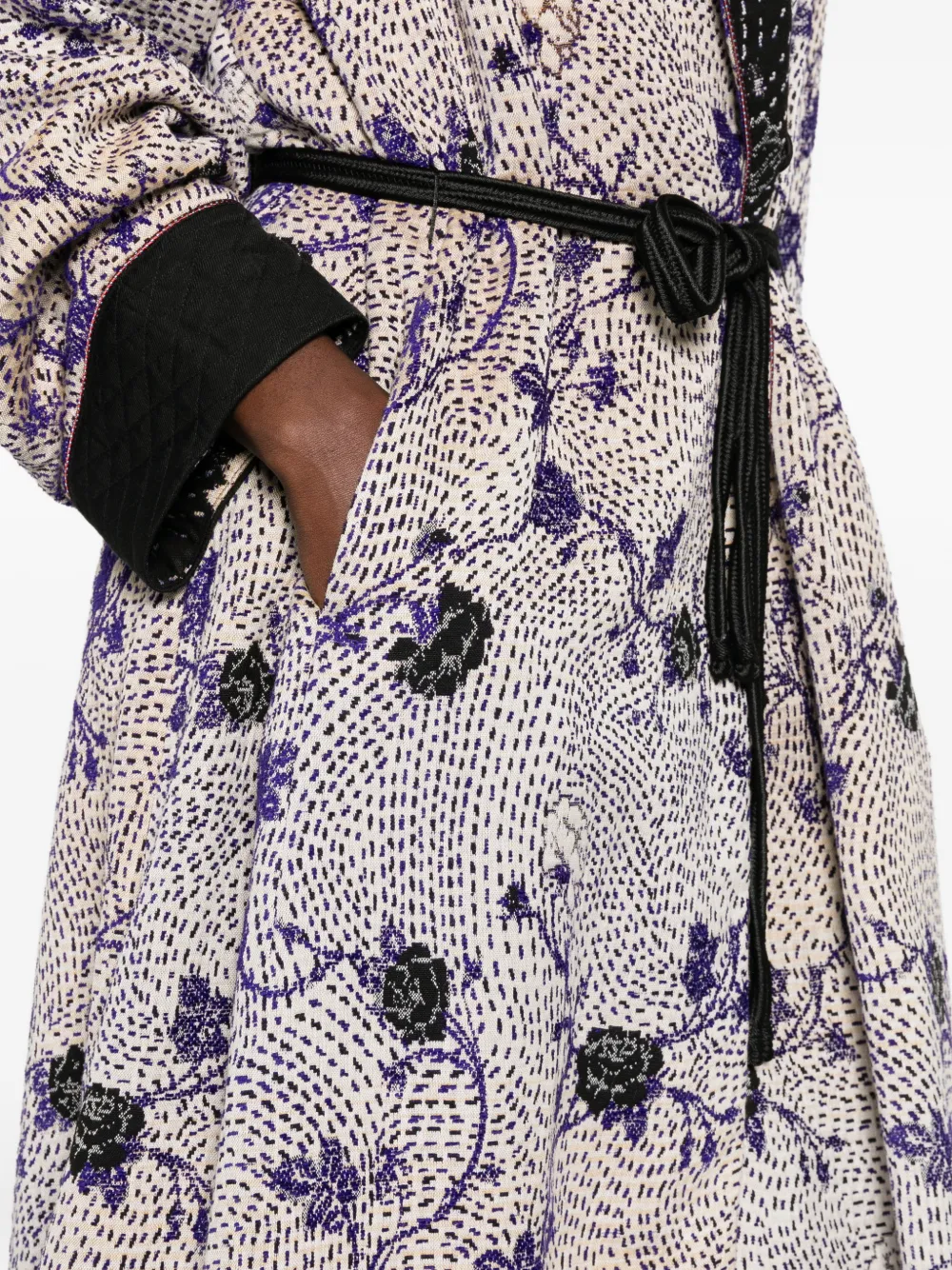 Forte Jas met bloemenprint Beige