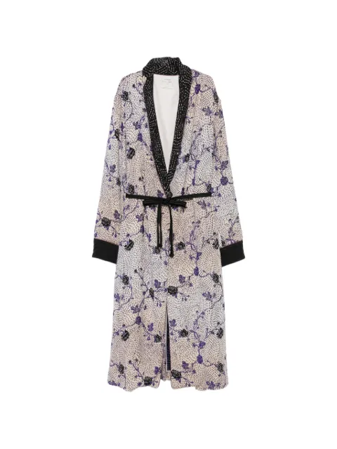 Forte Forte floral-print belted coat