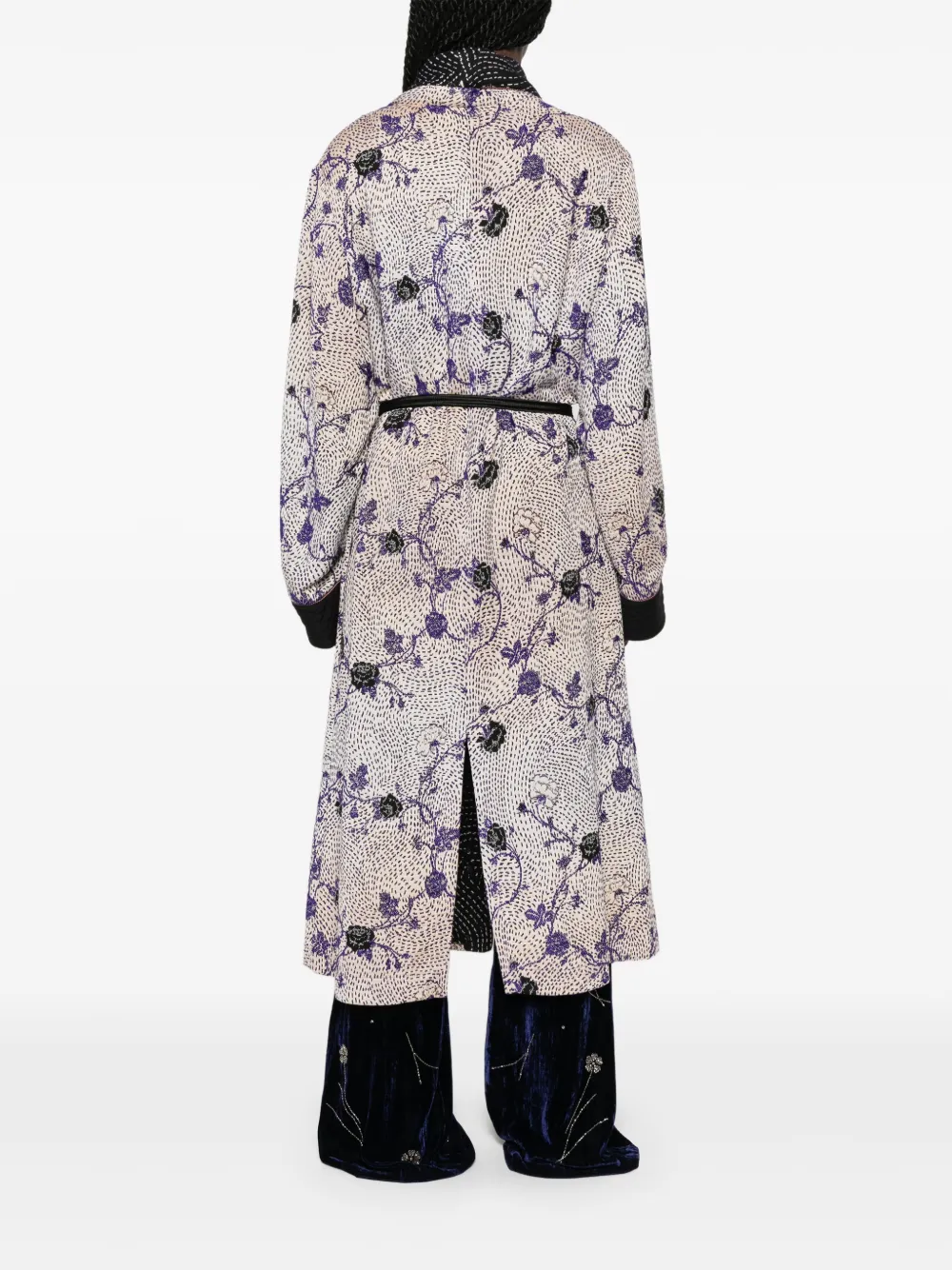 Forte Jas met bloemenprint Beige