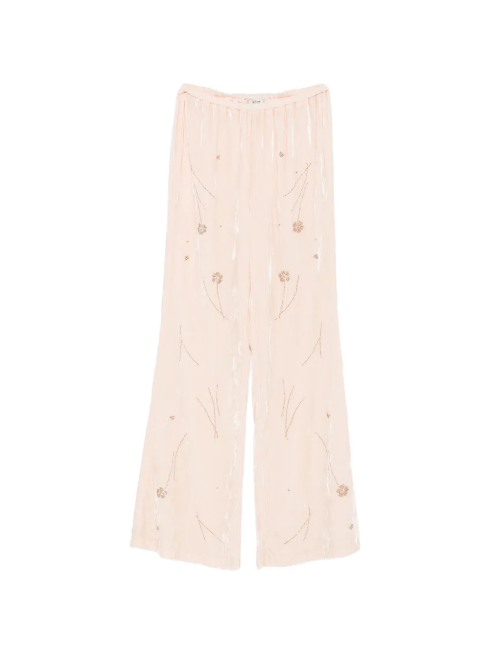 Forte Forte Il Ricamo embroidered palazzo pants - Pink