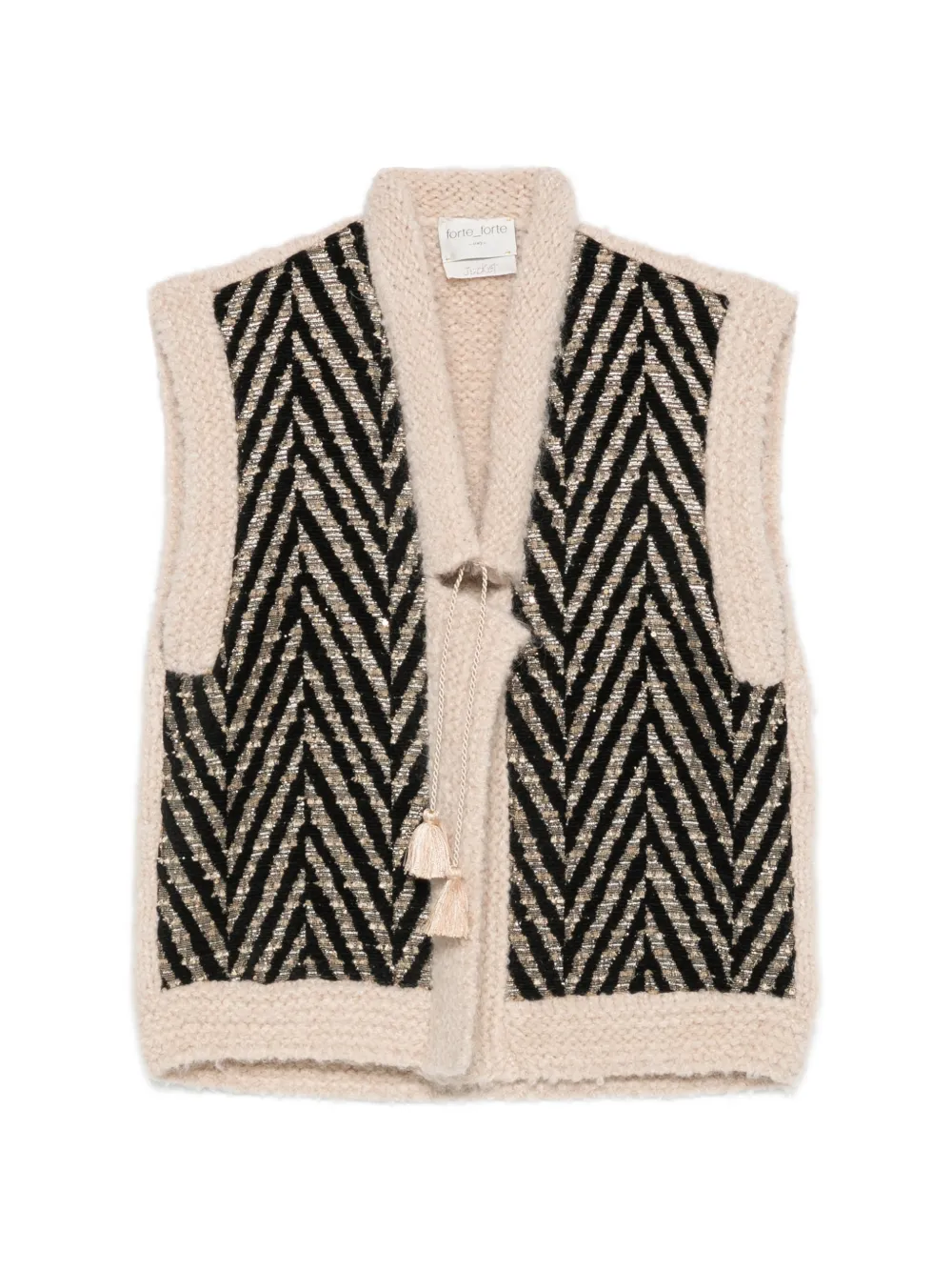 Forte Forte Giacca con motivo chevron - Toni neutri