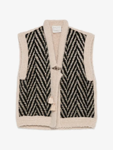 Forte Forte chevron-pattern tassel-detail jacket