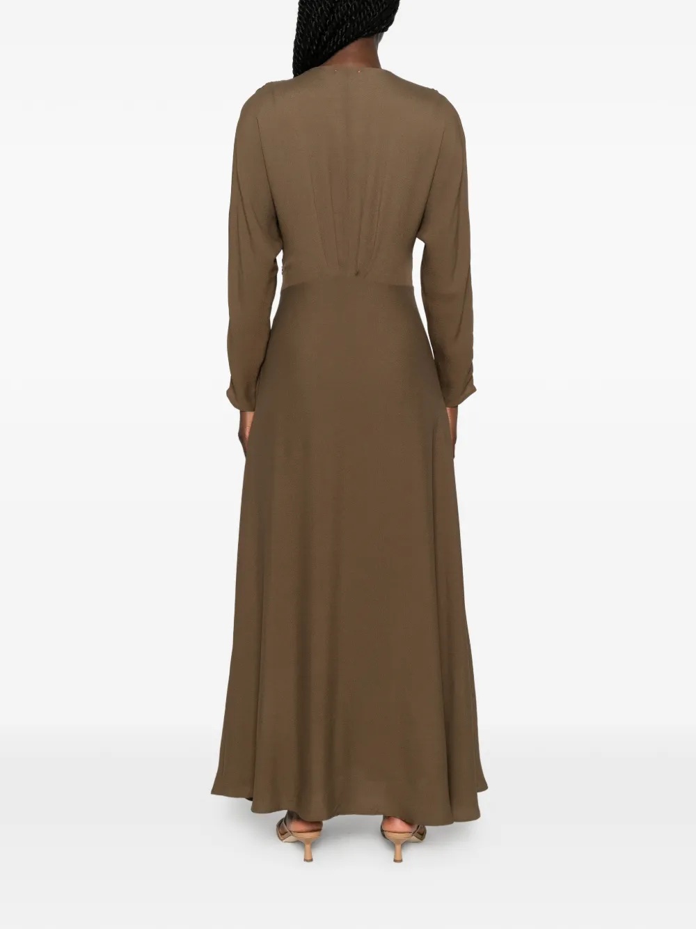 Forte Maxi-jurk met V-hals Groen