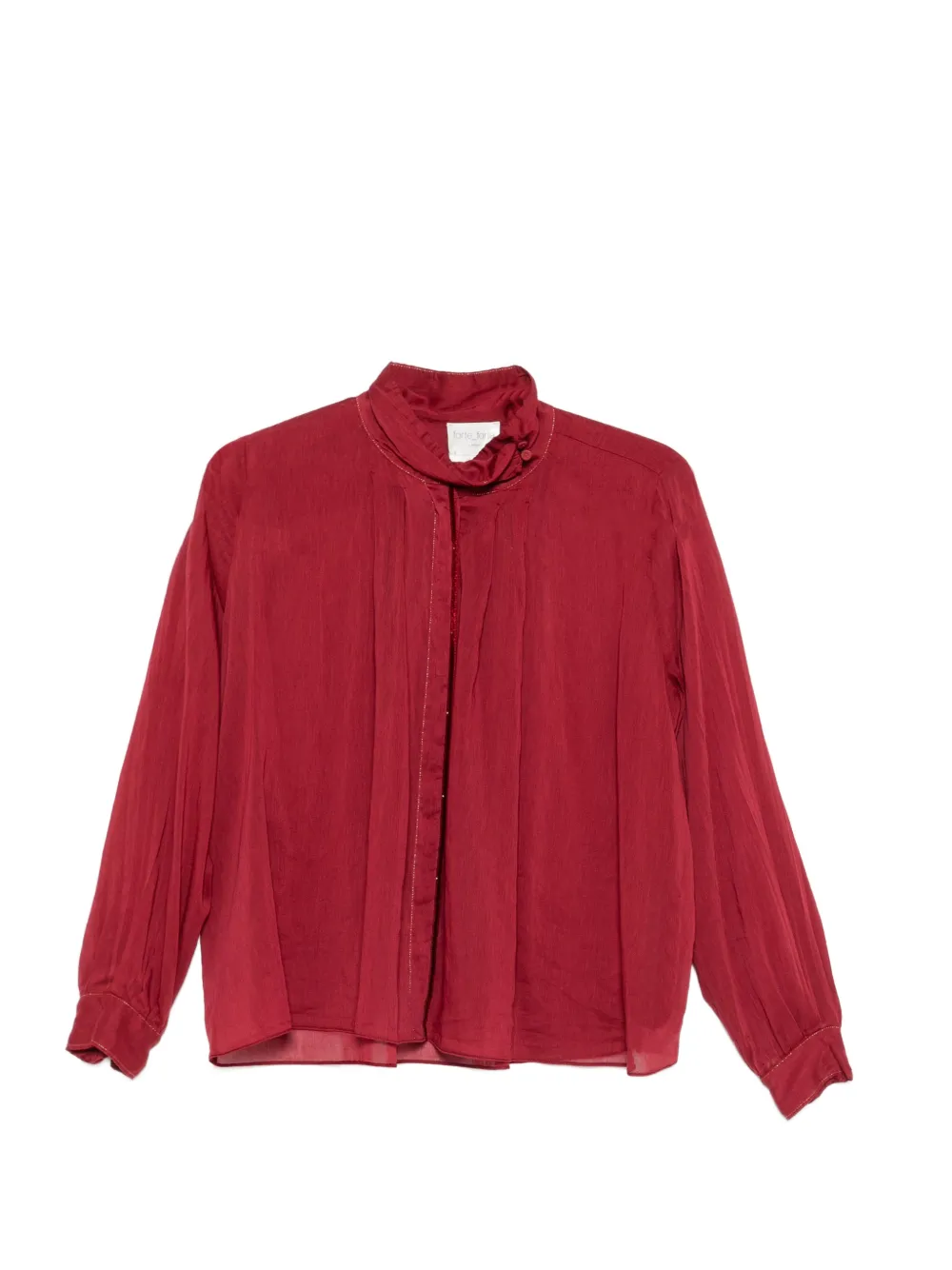 Forte Forte Blusa a collo alto plissettata