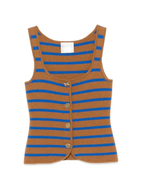 Forte Forte striped button-fastening vest