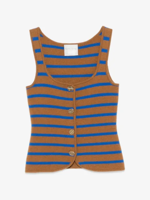 Forte Forte striped button-fastening vest