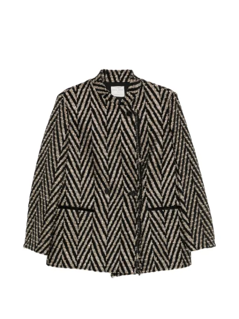 Forte Forte abrigo con motivo chevron y doble botonadura