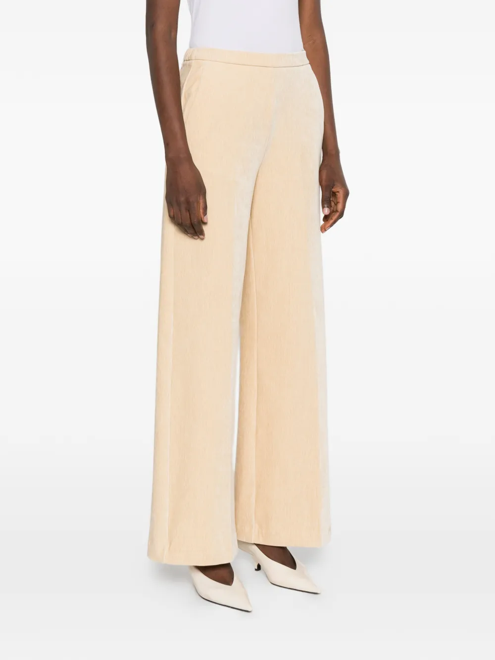Forte Ribfluwelen broek Beige