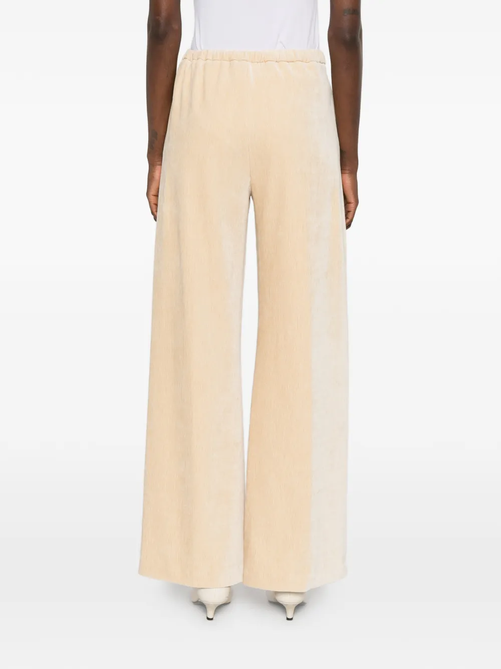 Forte Ribfluwelen broek Beige