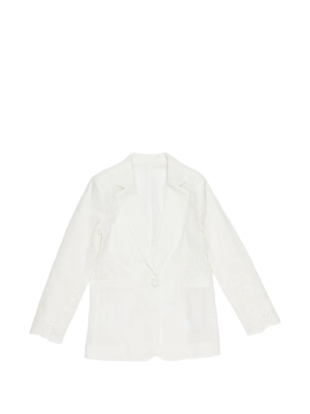 Miss Grant Kids broderie anglaise blazer - Bianco
