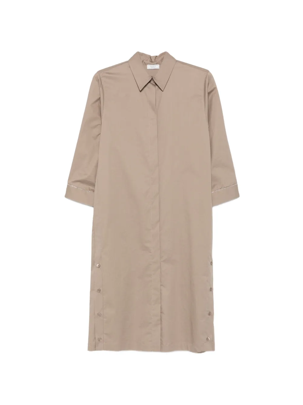 Peserico button-down shirt midi dress - Marrone