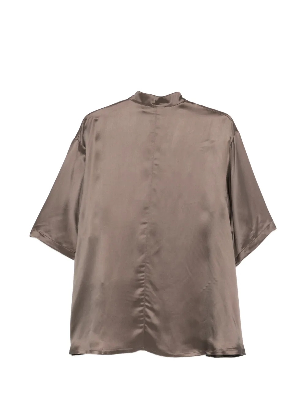 Emporio Armani Blouse met bandkraag Bruin