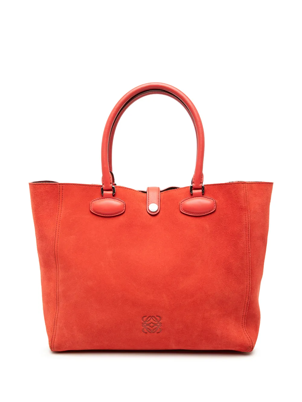 Loewe Pre-Owned 2013 Suede Anagram Leo tote bag - Arancione