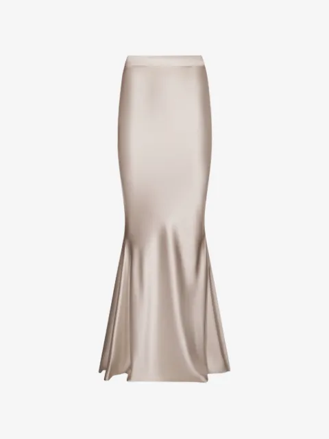 ALEXIA & ANTONIA bias-cut silk maxi skirt