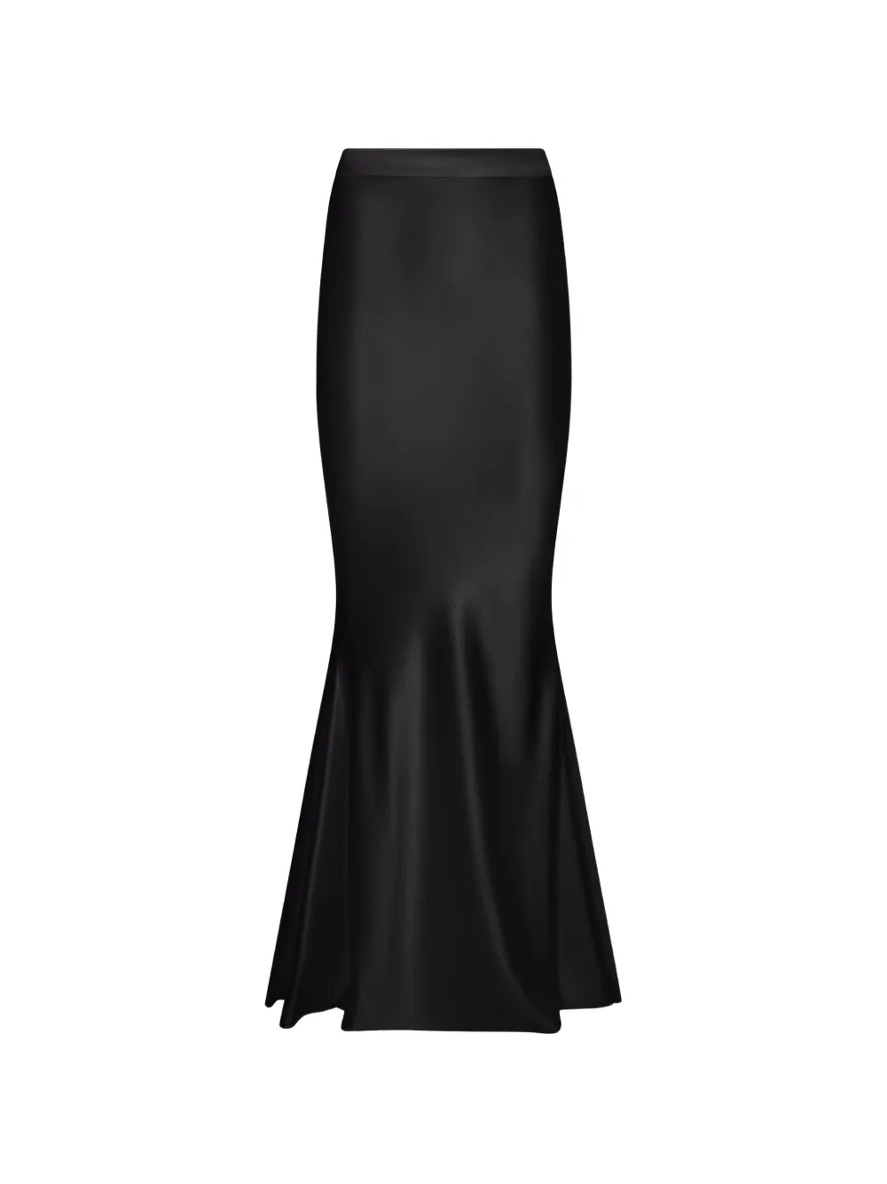 ALEXIA & ANTONIA bias-cut silk maxi skirt - Nero