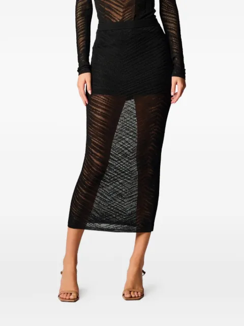 HEVRON Paisley midi skirt