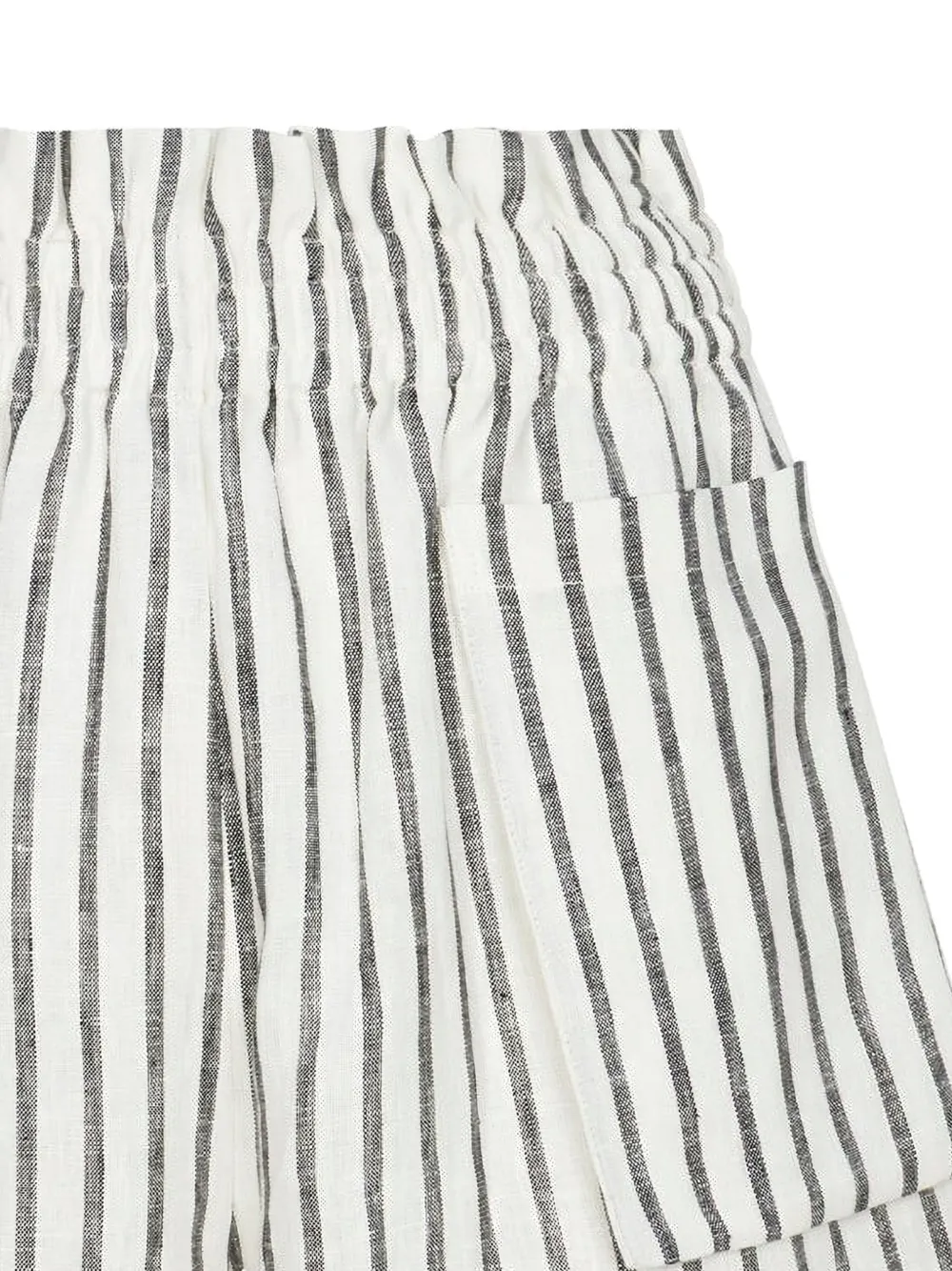 HEVRON Mira gestreepte shorts Wit