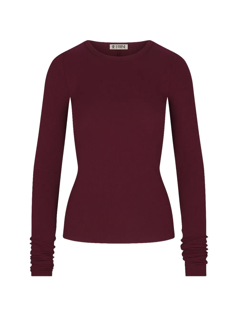 ETERNE long-sleeve ribbed top - Rosso