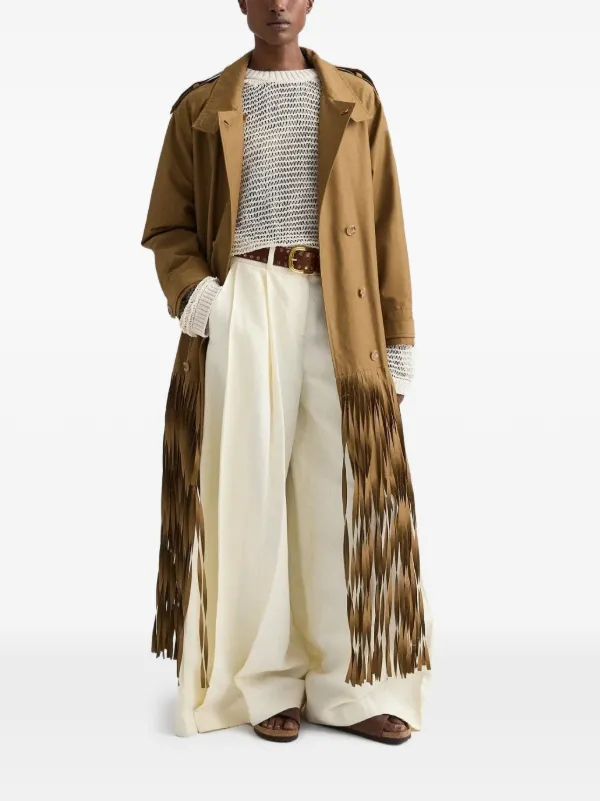 Twp Fringe Benefit Cotton Coat in Brown