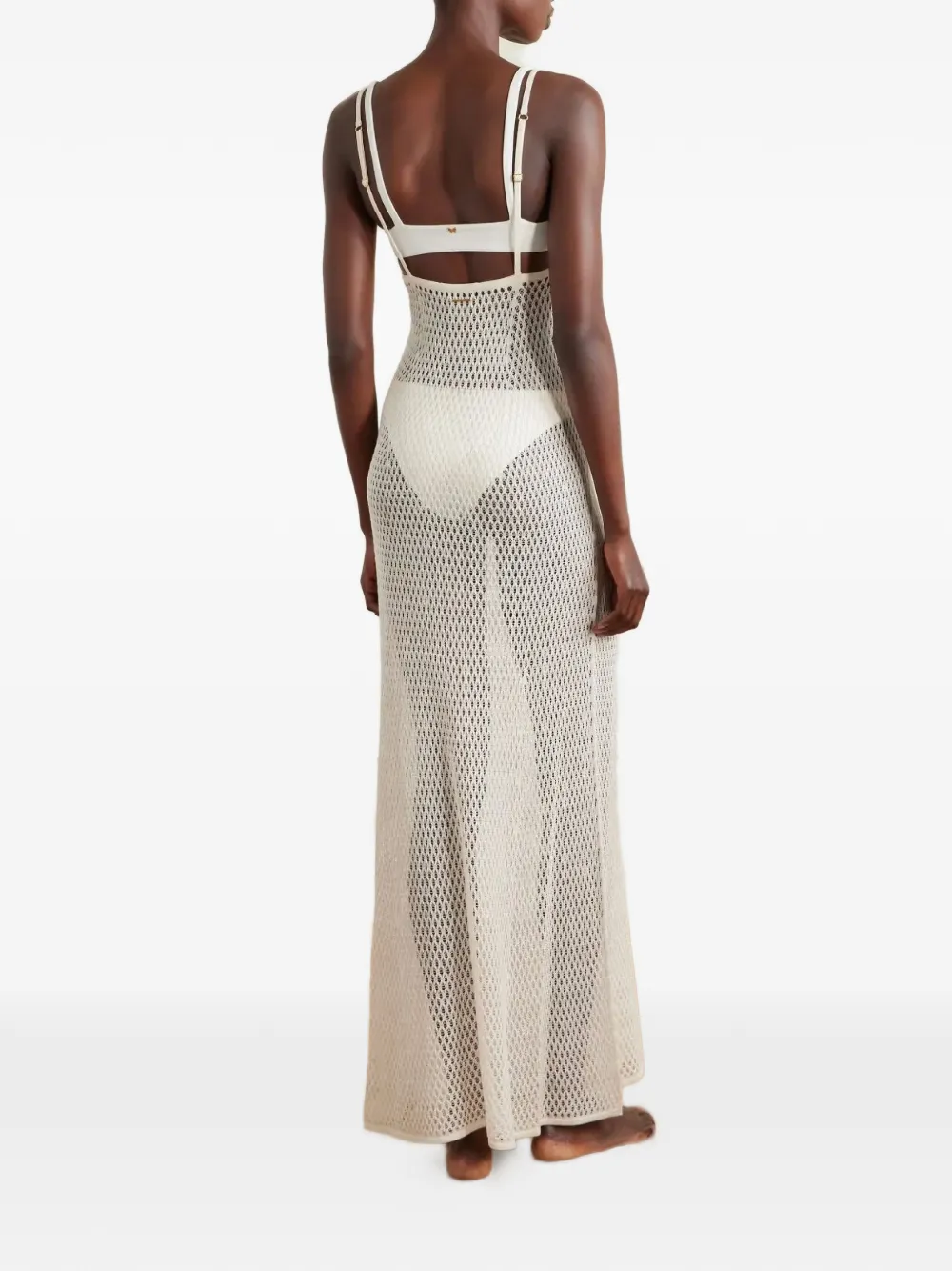 Kiki de Montparnasse Gehaakte maxi-jurk Beige