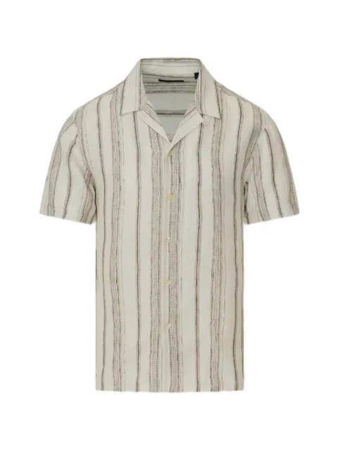 PATRICK ASSARAF Dobby striped short-sleeve shirt