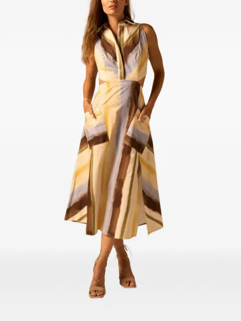 JBQ striped cut-out dress